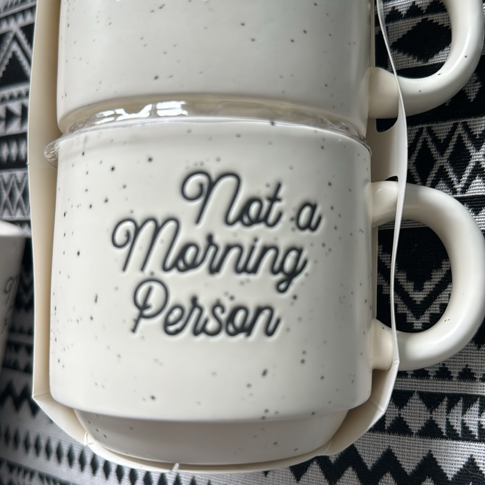 mugs ceramic stackable morning person - Picture 4 of 4